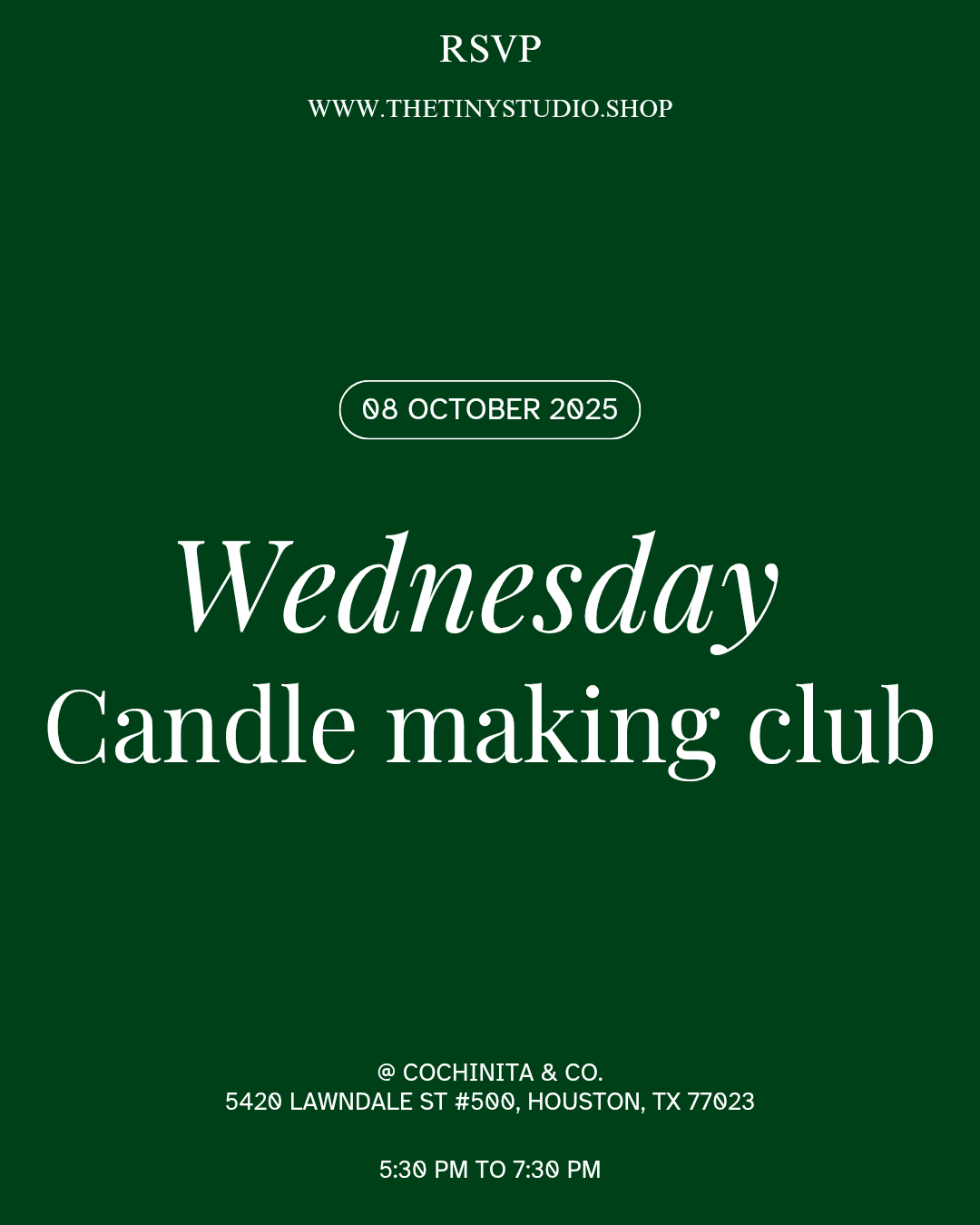 Wednesday candle making club
